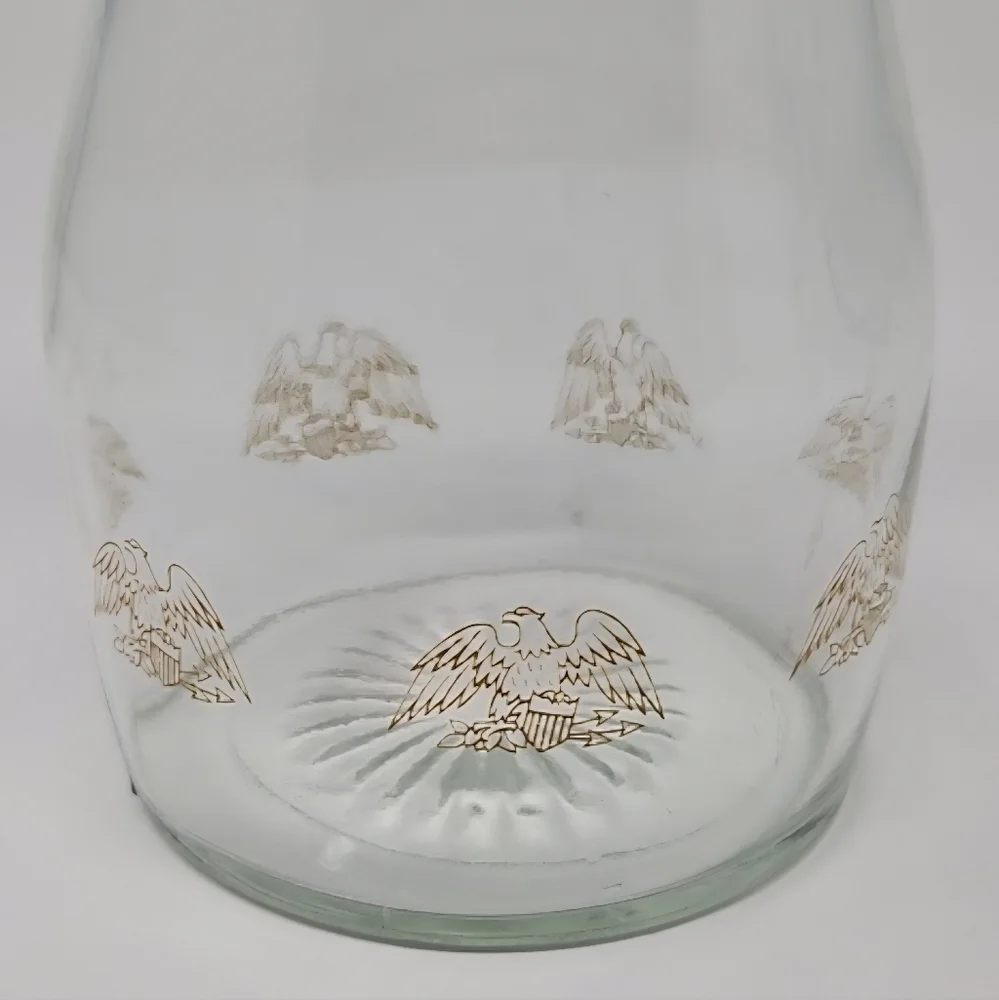 Vintage Log Cabin Glass Maple Syrup Dispenser